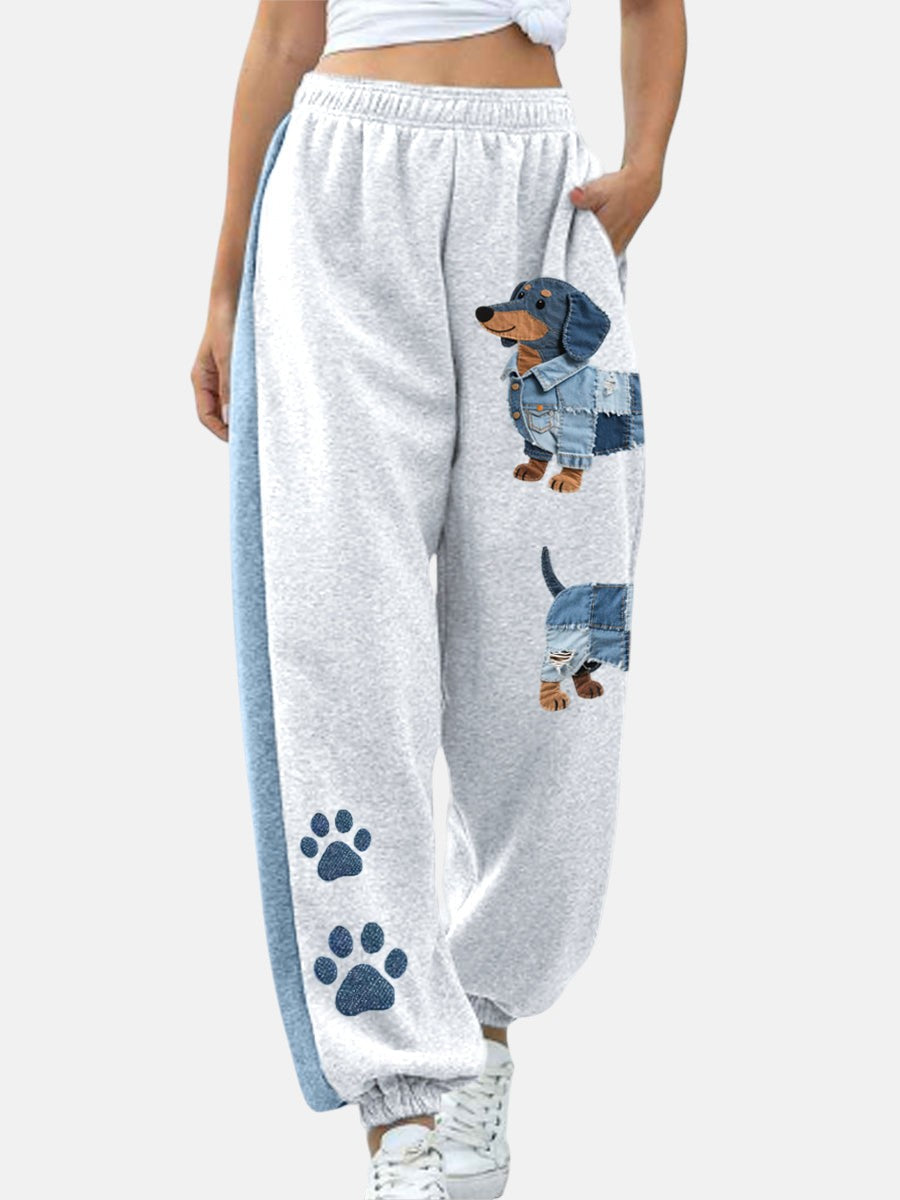 Jeans aus Denim mit Patchwork