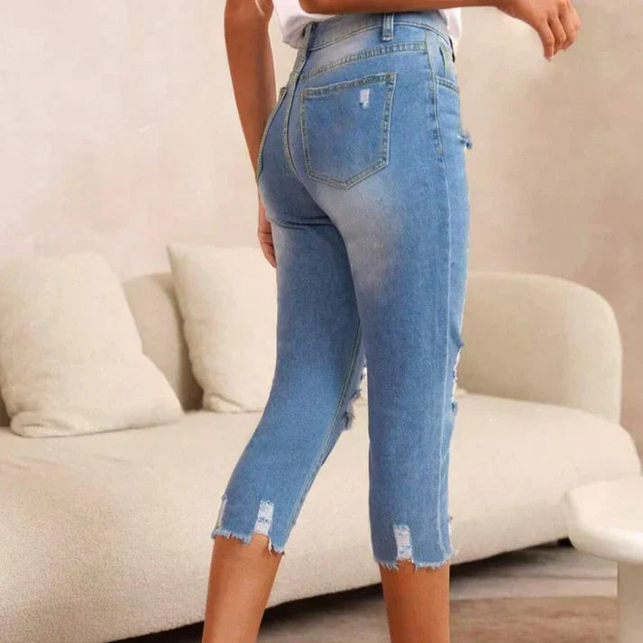 Jeans aus Denim in Hellblau - Ansicht 2