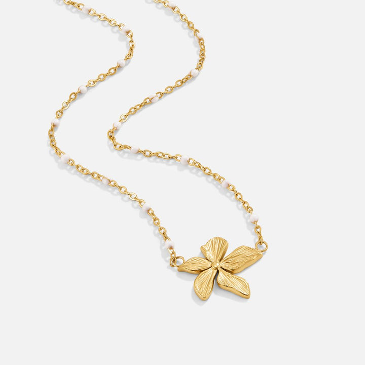 Elegante Halskette mit Goldblume