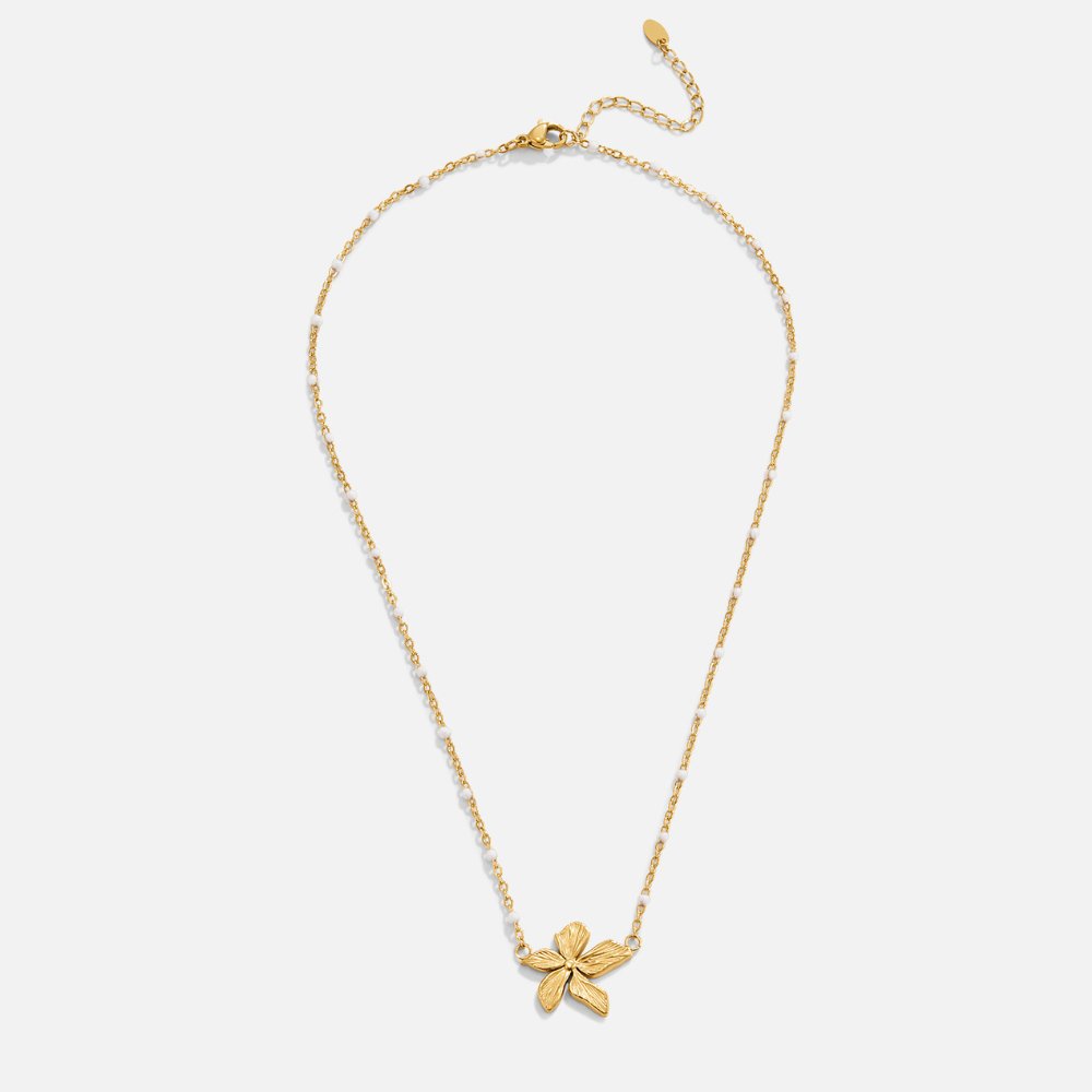 Elegante Halskette mit Goldblume