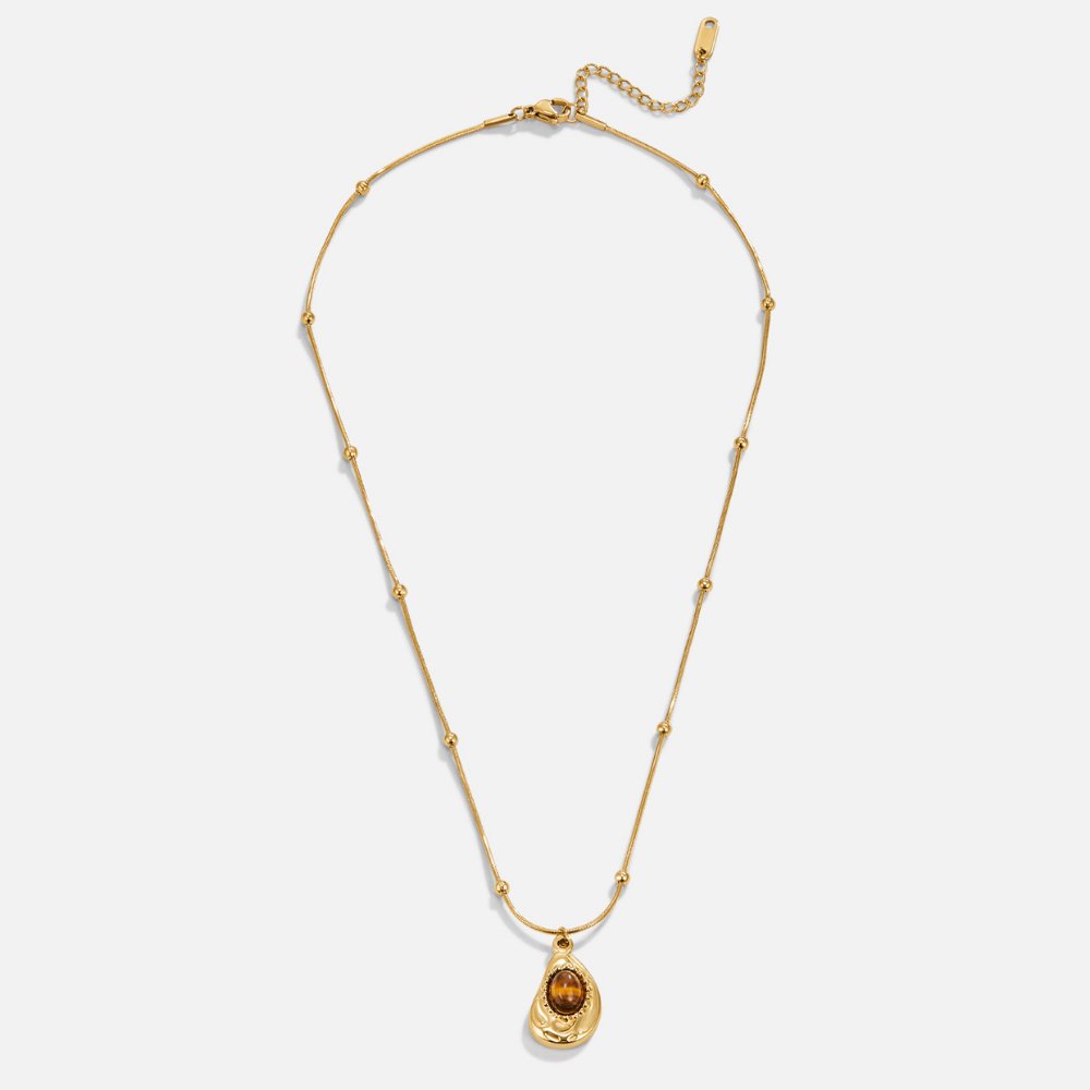 Elegante Goldene Kette mit Tigerauge