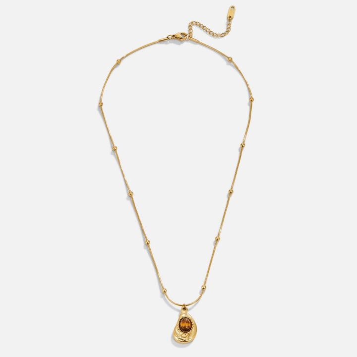 Elegante Goldene Kette mit Tigerauge