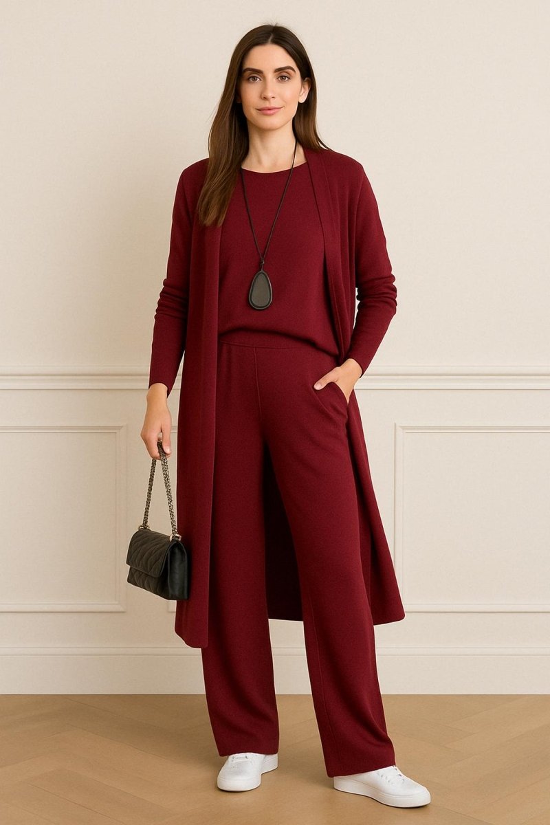 Strickjacke in Grau und Blau - Ansicht 2