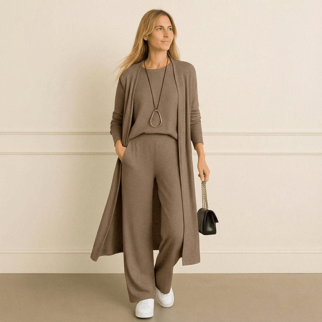 Strickjacke in Grau und Blau - Ansicht 6