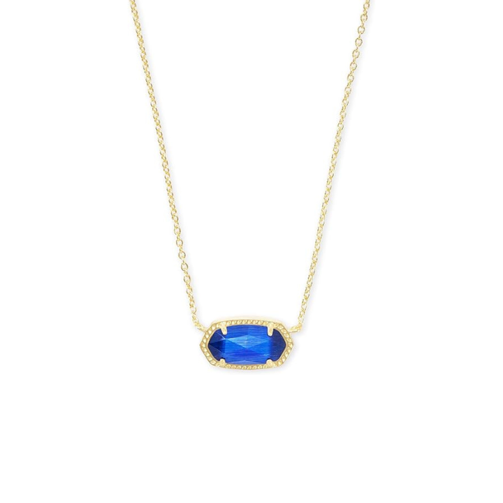 Klassische Ovale Saphir Halskette | Gold