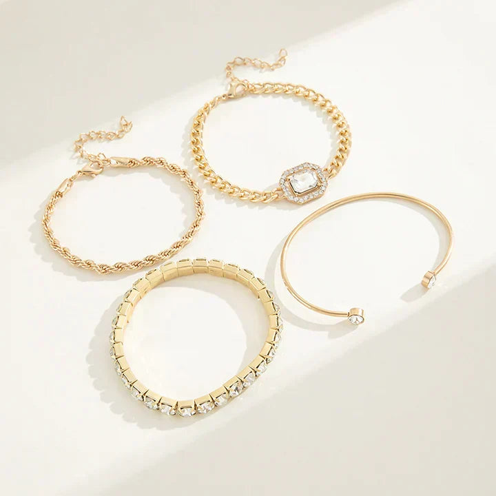 Domitia Calvina Armband-Set | Weißgold