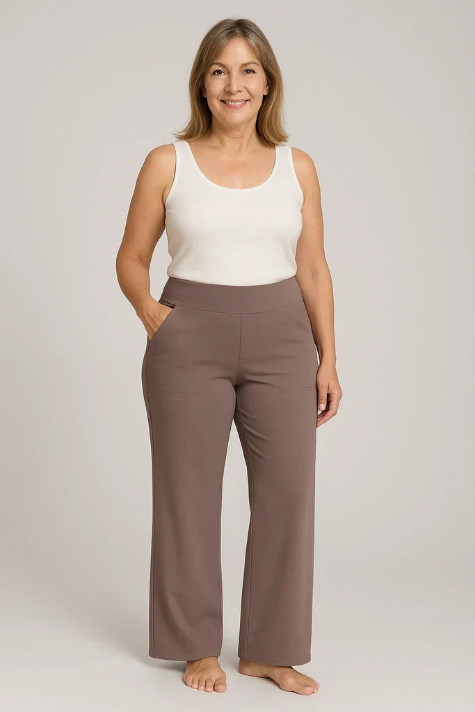 Stoffhose in Taupe und Grau - Ansicht 2